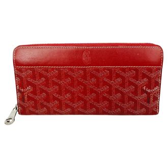 Goyard Matignon GM Wallet Goyardine Red Zip Around Clutch