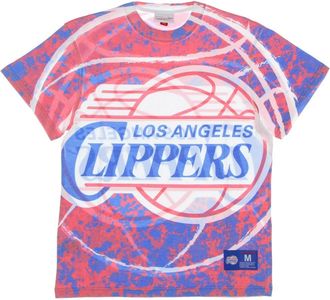 Mitchell & Ness NBA Jumbotron Tee Hardwood Classics Scarlet - Heren - T-shirts - Veelkleurig - M - Katoen - Tops