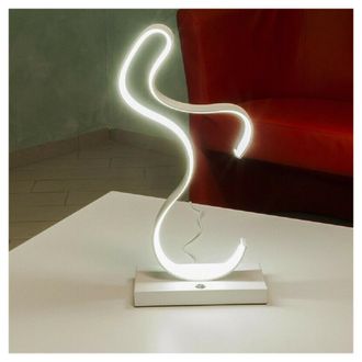 Trade Shop Trade Shop - Lampada Da Comodino Curva Lume 12w Lumino Moderno Luce Fredda Calda Naturale D03