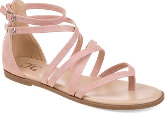 Journee Collection Women & apos;s Zailie Medium and Wide Width Flat Sandals