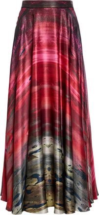 Roksanda Ilincic Ameera zijden maxi-rok - Rood