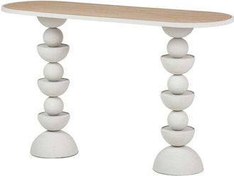 Adda Home Consola Metal Mdf Blanco 120x40x75 Cm