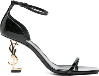 Saint Laurent Sandali Opyum in pelle verniciata 85mm - Nero