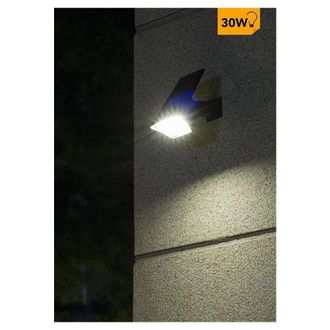 Trade Shop Trade Shop Traesio - Trade Shop - Faretto 7led Picchetto Ricaricabile Con Solare Pannello Solare Crepuscolaro Muro Yh0514