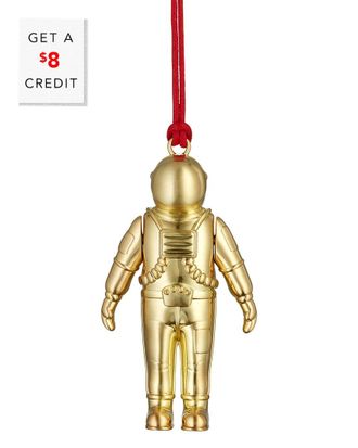 Waterford Christmas Spaceman Golden Ornament With $8 Credit