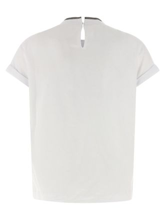 Brunello Cucinelli Womens White Cotton T-Shirt