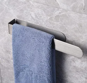 OEM Toallero Sin Taladrar, 23 Cm, Acero Inoxidable, Autoadhesivo, Apto Para Sal&oacute;n, Dormitorio, Ba&ntilde;o, Etc., Color Plata