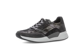 Gabor Womens Low-Top Trainers, Womens Trainers, Black Silver Dk Grey K 61, 4-4.5 UK