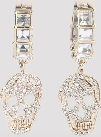 Alexander McQueen Orecchini Teschio Pav&egrave; di Alexander Mcqueen