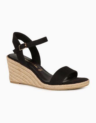Tamaris Tamaris Womens Sweet Pea Womens Wedge Heel Sandals - Black - Size: 4