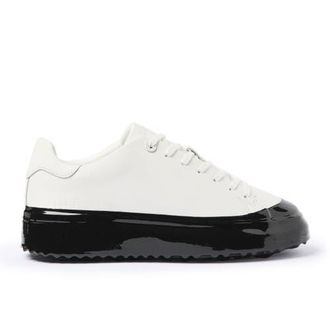 Mallet Footwear Grftr Dip Low-Profile Platform Trainer in White at Nordstrom, Size 10