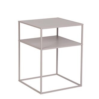 BIZZOTTO Alrik Square Console with 2 Shelves Beige 37.5X50.5H