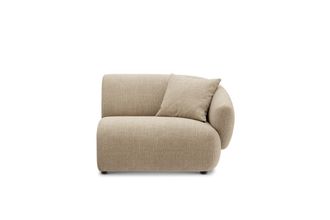 Castlery Auburn Right Arm Sofa Customized, (Washed Chenille) Sand, Machine Washable, Modular for Sofas, Brown, Castlery