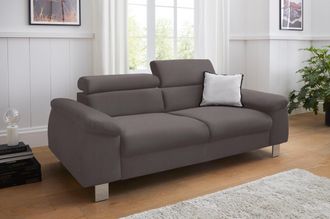 Cotta Polstergarnitur »Komaris, B: 193 bzw. 100 cm« Set, Set: 3er-Sofa & Hocker, mit Kopfteilverstellung