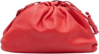 Bottega Veneta Pre-owned Clutches, female, Red, Size: ONE SIZE Pre-owned Leather Crossbody Bag
