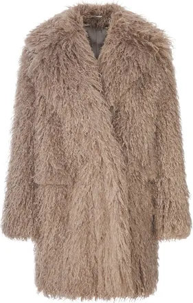 Tagliatore CURLY SHEEPSKIN COAT WITH WIDE COLLAR - Tagliatore - Woman