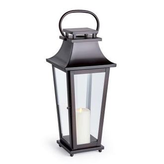 Napa Home & Garden Maurice Outdoor Lantern Candle Holder Medium in Black at Nordstrom