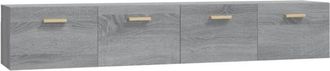 vidaXL Vidaxl - Armarios pared 2 uds contrachapada gris sonoma 100x36,5x35 cm