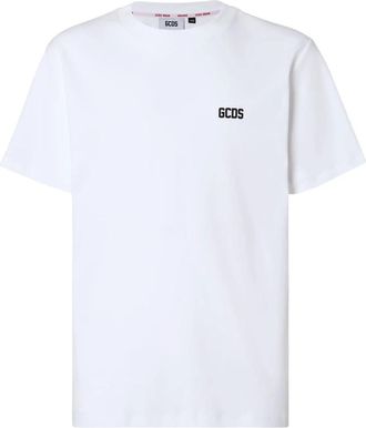 GCDS Logo-print katoenen T-shirt - Heren - T-shirts - Wit - L - Katoen - Tops
