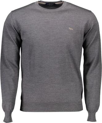 Harmont & Blaine Rondgebreide trui - Heren - Ronde hals truien - Grijs - 2XL - Wol - Truien & Vesten