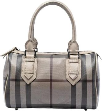 Burberry Borsa Boston Pre-owned - - Pre-owned - Donna - Grigio - ONE SIZE