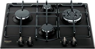 Parker Hotpoint Piano Cottura PCN640TANR da Incasso 59 cm Gas 4 Fornelli Antracite