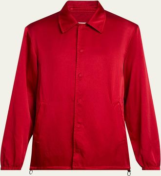 Dries Van Noten Mens Overdyed Cupro-Cotton Shirt