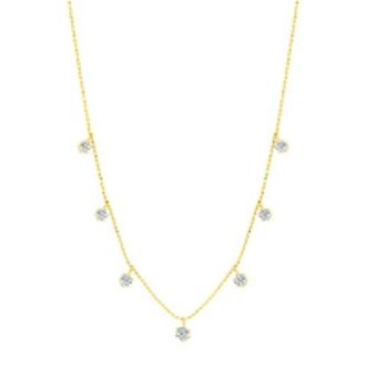 Graziela Medium Floating Diamond Necklace in Yellow in Yellow Gold at Nordstrom