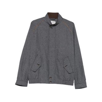 Dr&ocirc;le de Monsieur Houndstooth Baracuta Jack - Heren - Jassen - Blauw - Maat: M Katoen