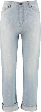 Max Mara Womens Olea Tailored Denim Jeans In Light Indigo