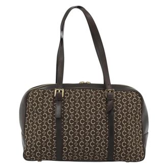 Celine C Macadam Canvas And Leather Brown Canvas Handbag (Pre-Owned)