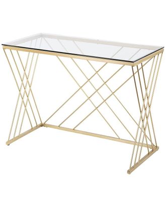 SEI Furniture Sei Furniture Desby Modern Glass Top Desk