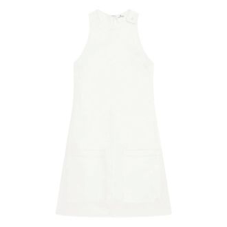 Courr&egrave;ges Short Dresses, female, White, Size: M Heritage Poplin Dress