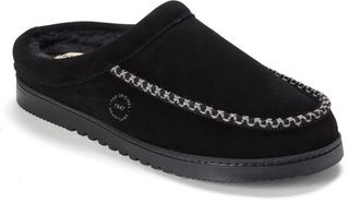 Dearfoams Mens Beckett Genuine Suede Clog Slippers