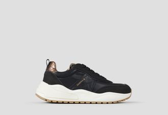 Alexander Smith Blaze Woman in black and suede with copper laminated heel