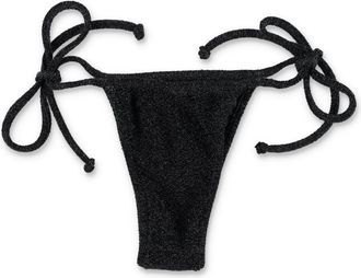Reina Olga Verstelbare Side Tie Bikini Bottom - Dames - Bikinis - Zwart - ONE Size - Badmode