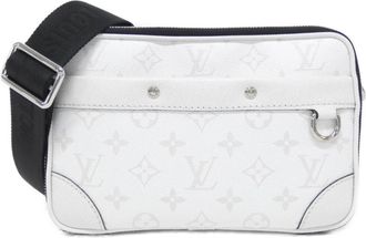 Louis Vuitton White Coated Canvas Leather Shoulder Bag (Pre-Owned)