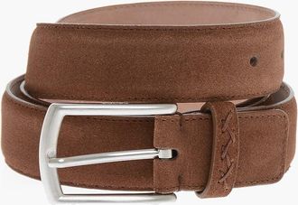 Ermenegildo Zegna Cintura in Suede con Fibbia in Metallo Ermenegildo Zegna