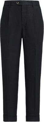 Brunello Cucinelli Gabardine garment dyed trousers in Navy Blue at Nordstrom, Size 52 It