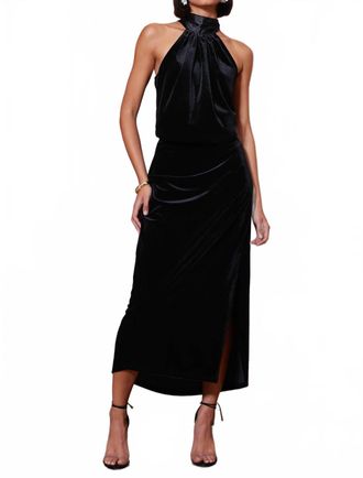 Bishop + Young Velvet Halter Top In Black