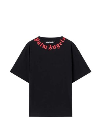 Palm Angels Neck Logo Regular Tee