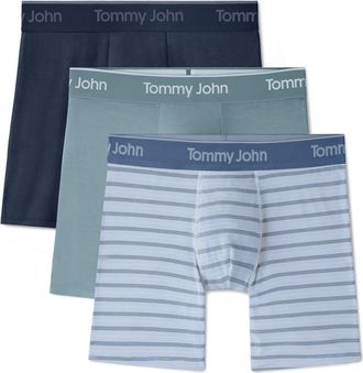 Tommy John 3-Pack Second Skin 6-Inch Stretch Modal Boxer Briefs in Dress Blues Citadel at Nordstrom, Size Xx-Large