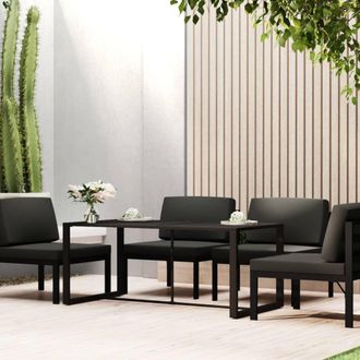vidaXL Mesa De Comedor De Jard&iacute;n Aluminio Gris Antracita 120x60x66cm Vidaxl