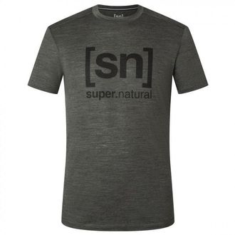 super.natural Logo Tee T-Shirt f&uuml;r Herren | grau