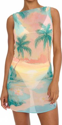 Show me your Mumu Kiki Mini Cover-Up Dress In Blue Multi