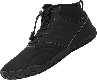 Generic Ankle Boots for Men UK, Winter Boot Lace Up Snow Boots Thicken Warm Boot Lightweight Sports Shoes Breathable Flats Shoe Slip-Resistant Walking Shoes C