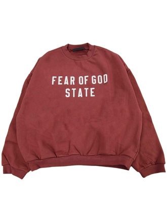 Fear of God slogan-print sweatshirt - Red