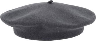 Maison Margiela Grey Solid Beret Hat