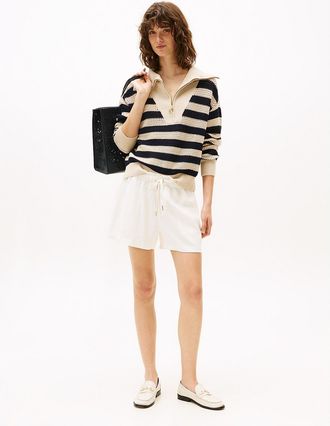 Tommy Hilfiger Womens Lightweight Pull-On Short - White - XL