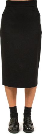 Max Mara Nuccia Pencil Skirt - Dames - Kokerrokken - Zwart - XL - Wol - Rokken